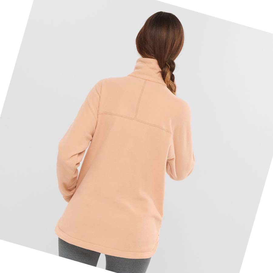 Sudadera Con Capucha Salomon ESSENTIAL COSY FLEECE Mujer Rosas | MX 2520CTV